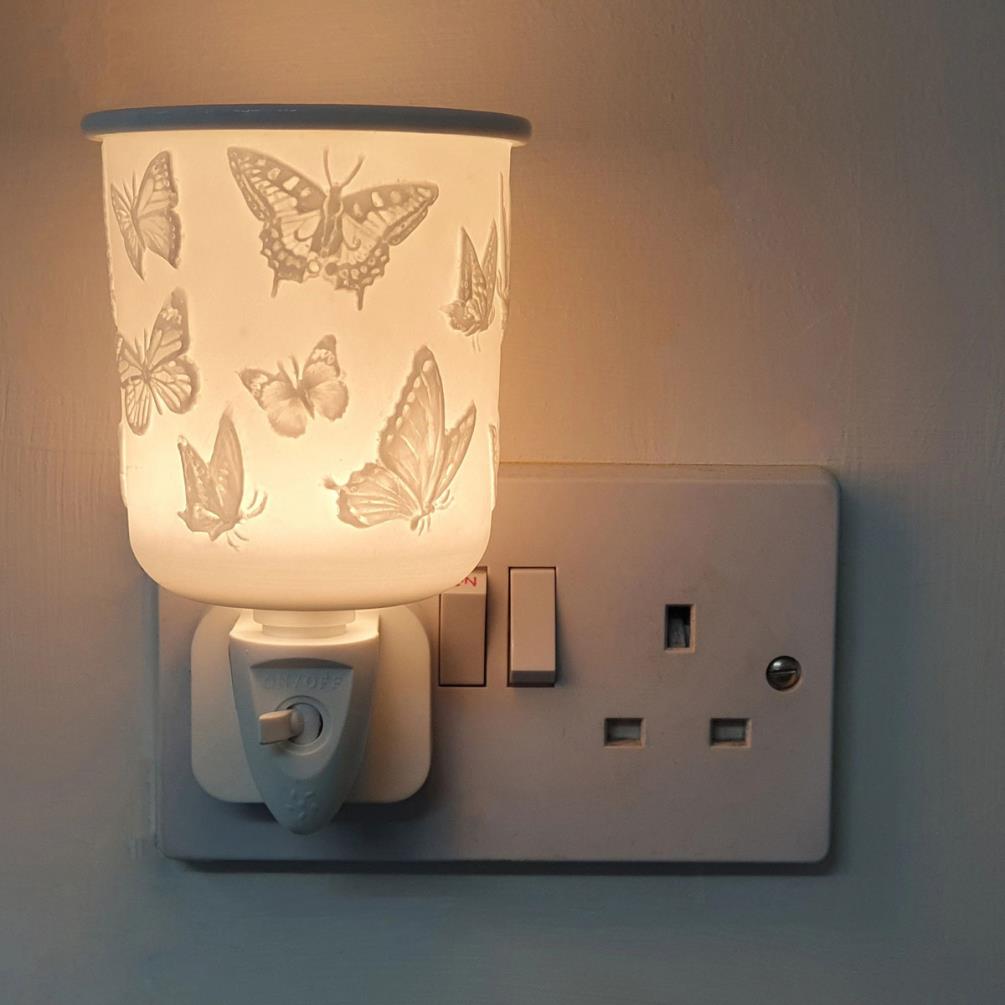Cello Butterfly Porcelain Plug In Wax Melt Warmer Extra Image 2